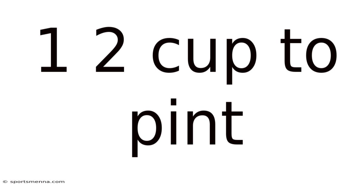 1 2 Cup To Pint