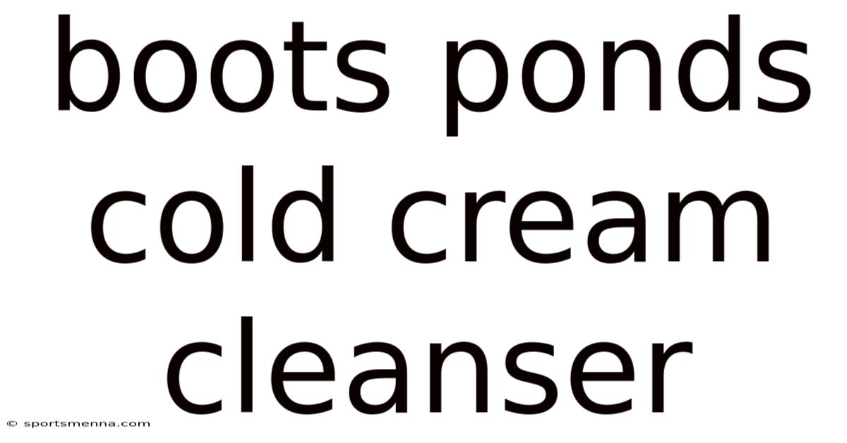 Boots Ponds Cold Cream Cleanser
