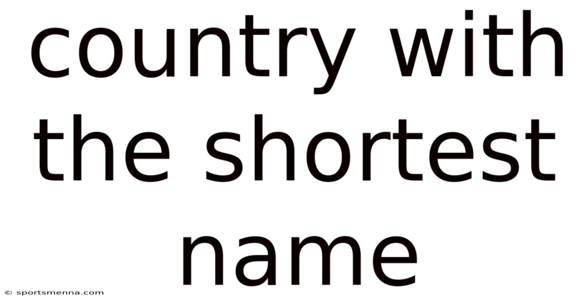 Country With The Shortest Name