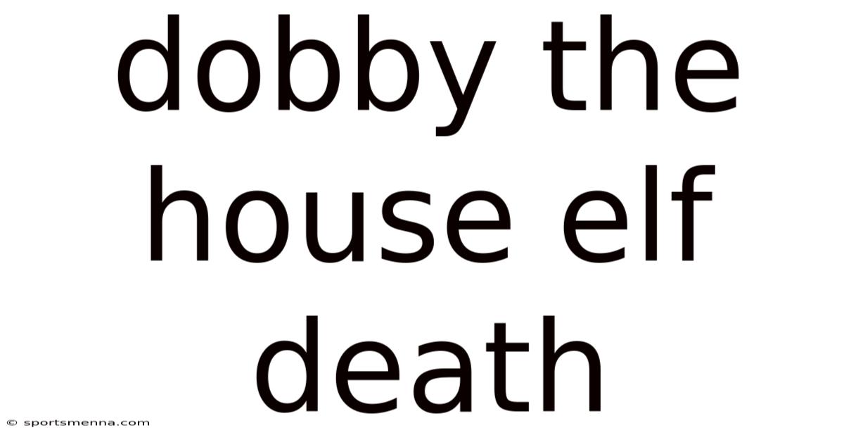 Dobby The House Elf Death