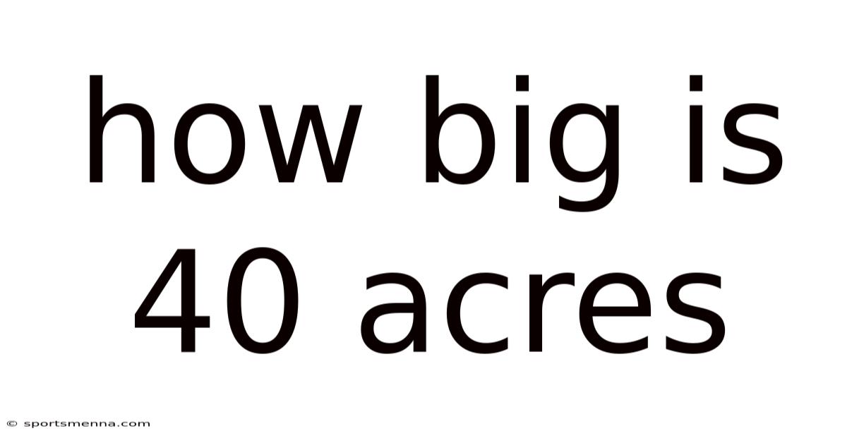 How Big Is 40 Acres