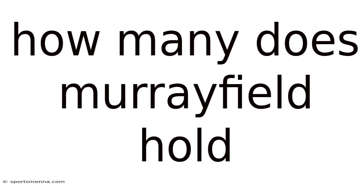 How Many Does Murrayfield Hold
