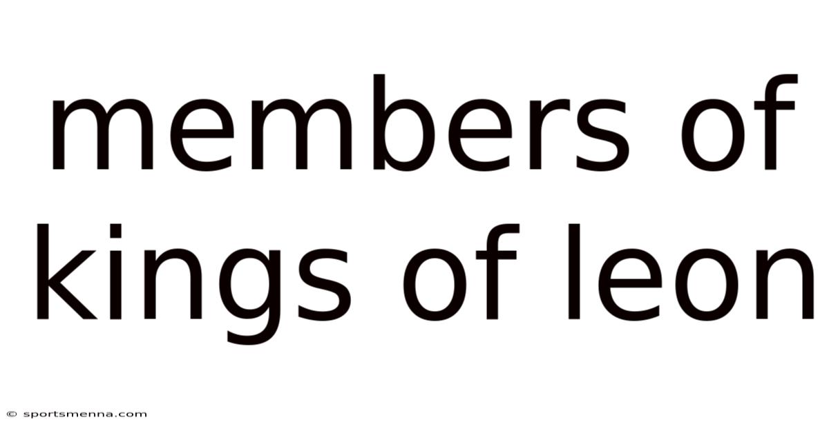 Members Of Kings Of Leon