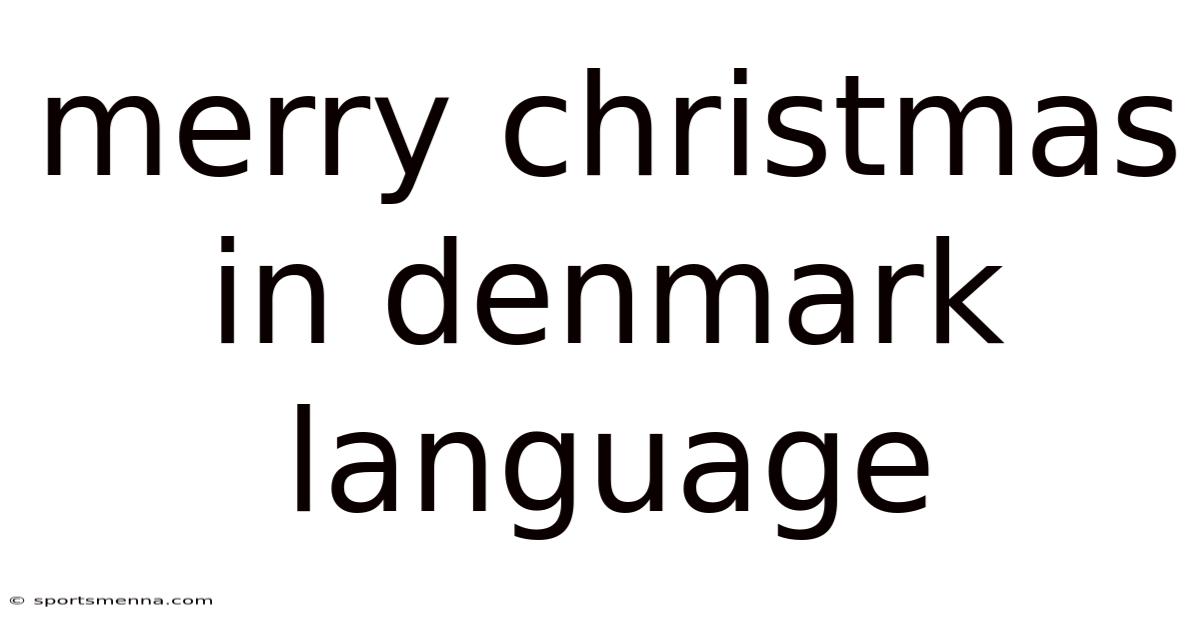 Merry Christmas In Denmark Language