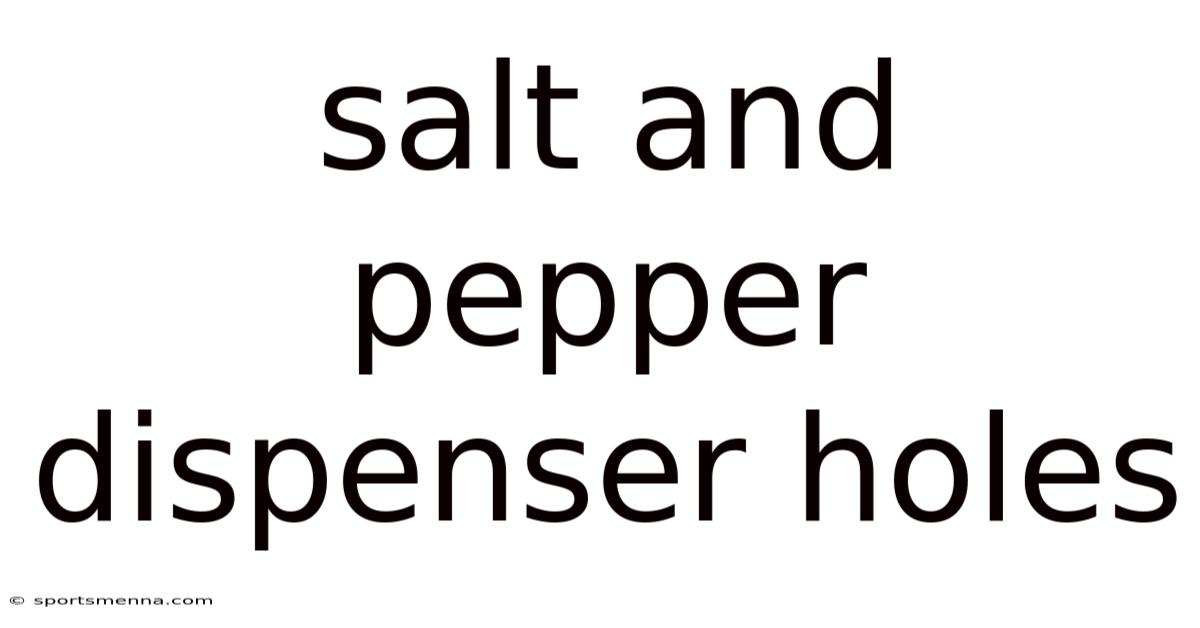 Salt And Pepper Dispenser Holes