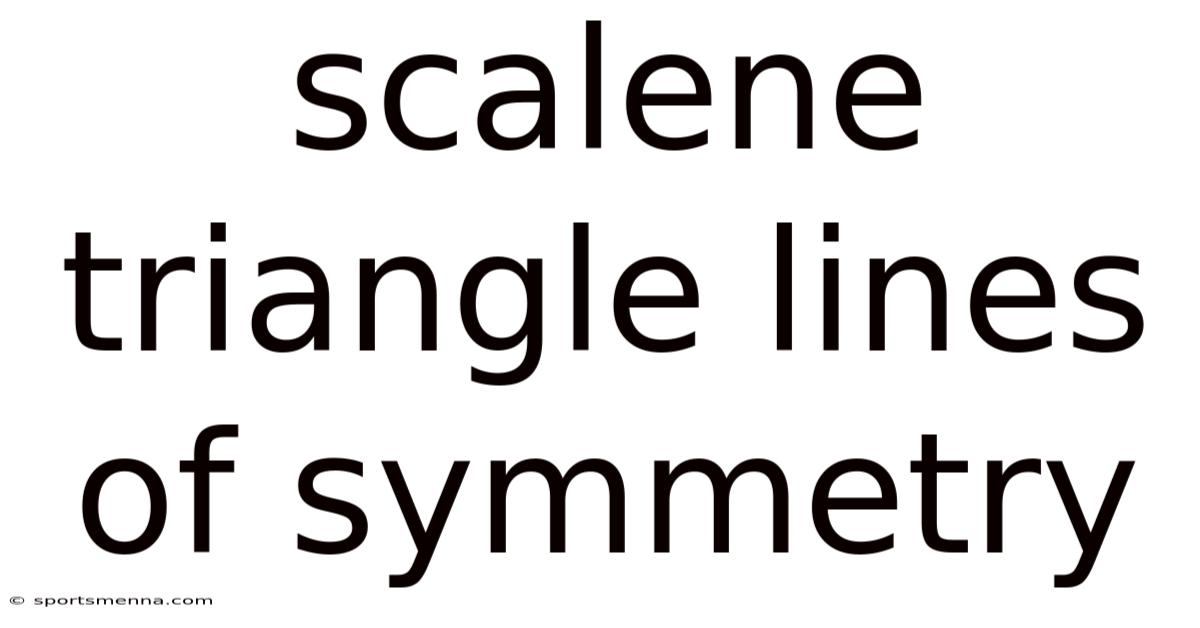 Scalene Triangle Lines Of Symmetry
