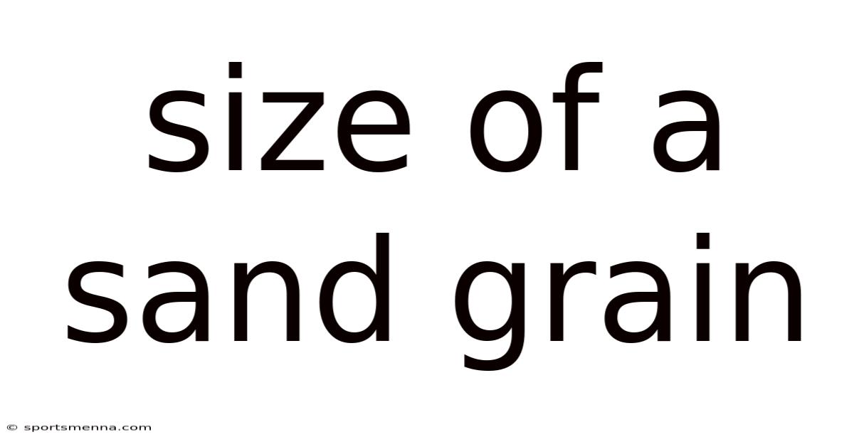 Size Of A Sand Grain