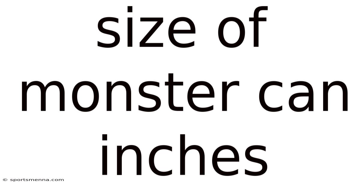 Size Of Monster Can Inches
