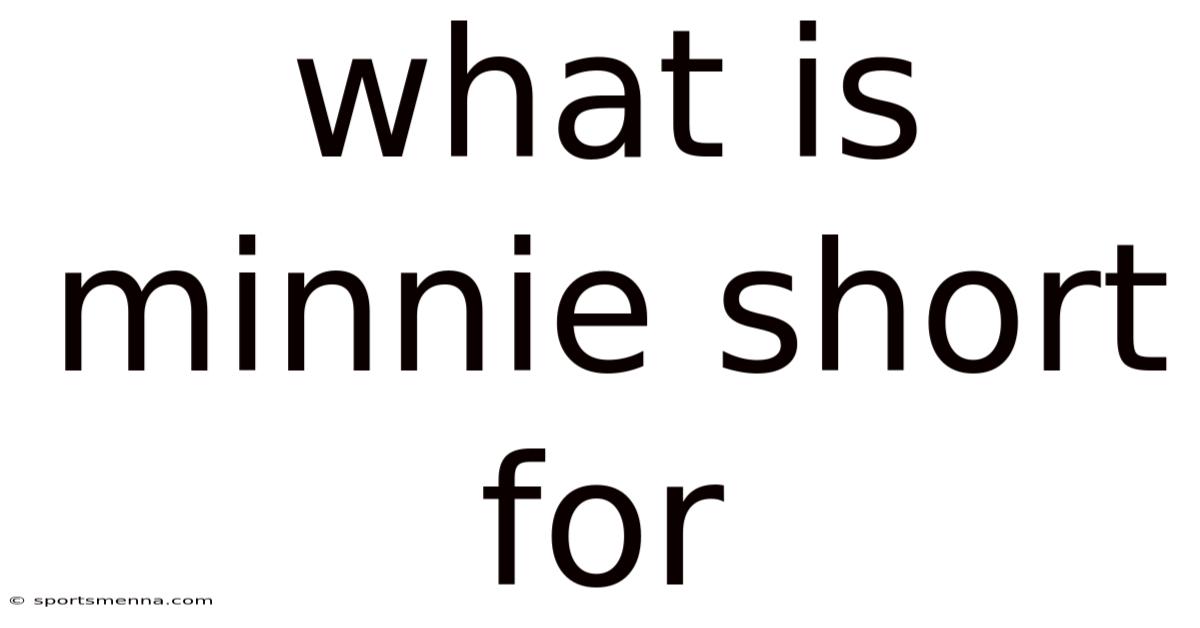 What Is Minnie Short For